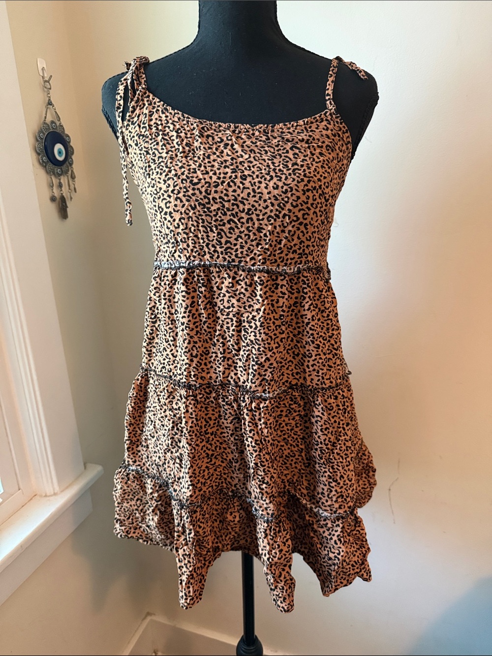 Flowy Leopard Dress - Size Large